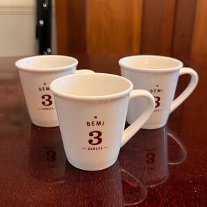 Set of 3 Starbucks Demitasse Demi Espresso 3oz Mugs